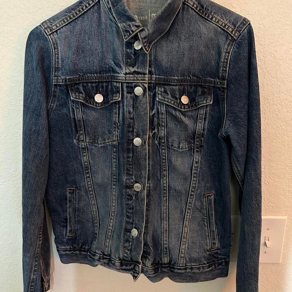 Gap Women's Blue and Navy Jacket